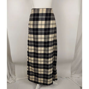 Vintage The Scotch House Pure New Wool Pleated Wrap Skirt Kilt
